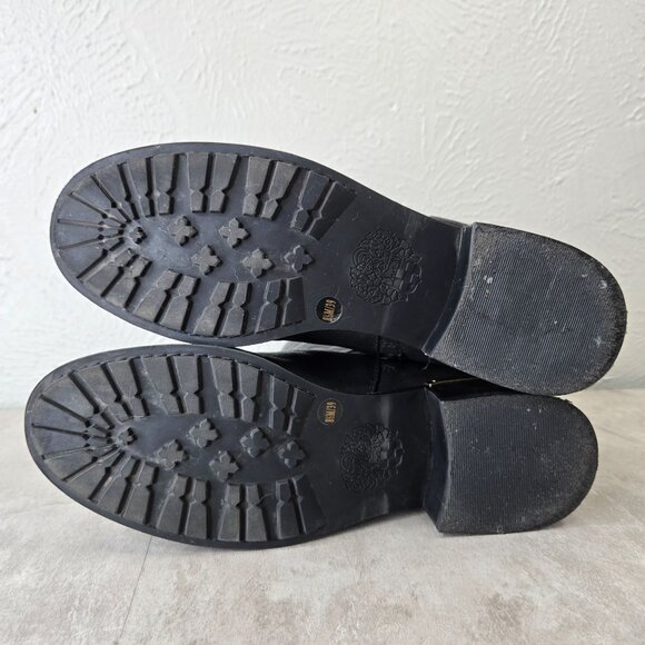 Vince Camuto Harness Moto Boots 8.5 Black Quilted Leather Western Biker Booties - Picture 7 of 13